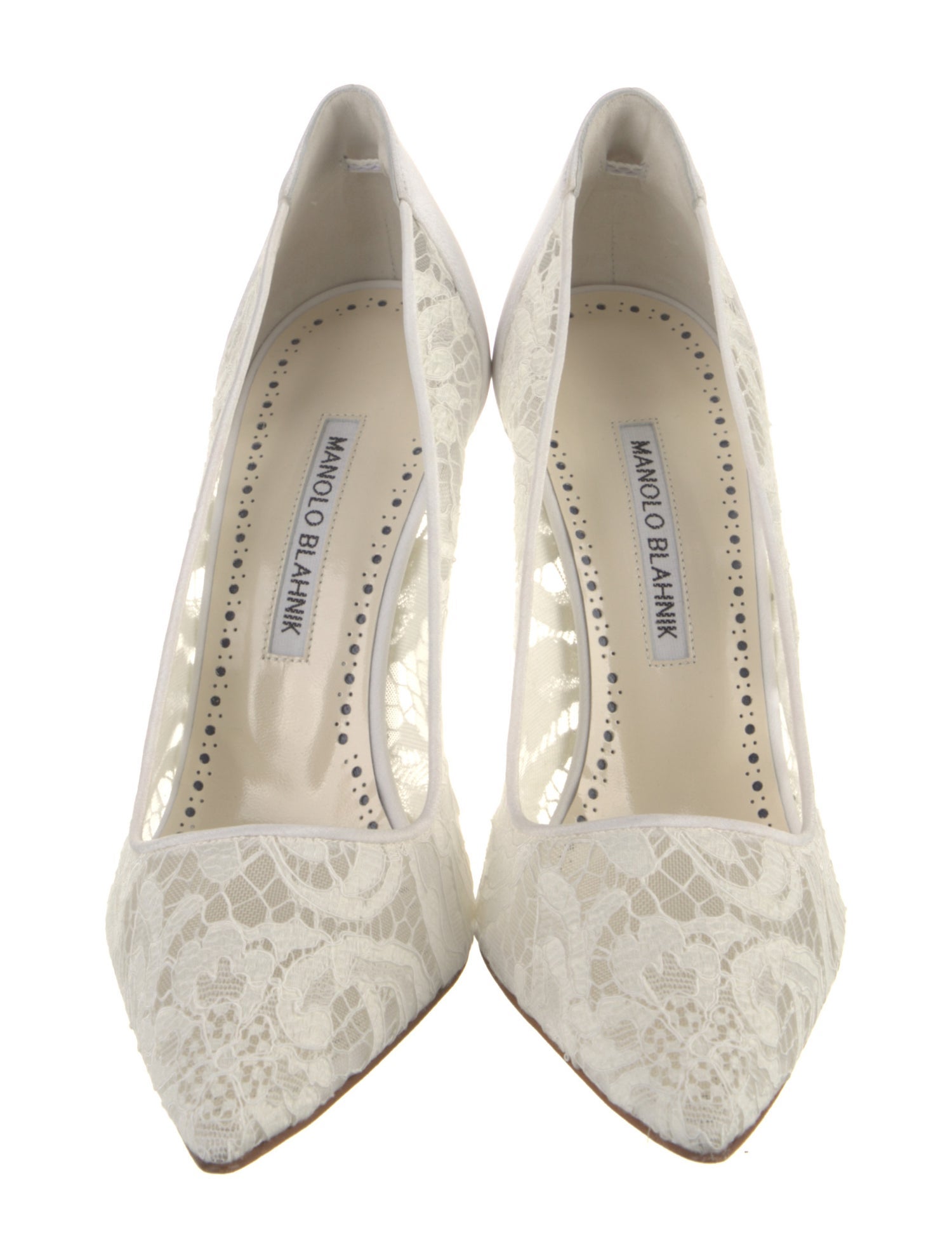 Manolo Blahnik Lace Lace Pattern Pumps